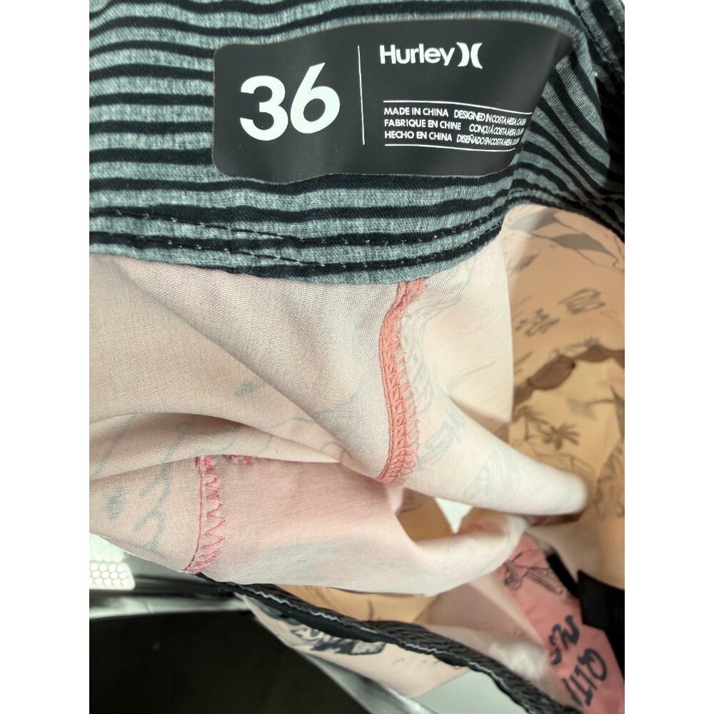 Hurley Phantom Doom Board Shorts Mens 36 7" Pink Swim Trunks - Picture 3 of 7